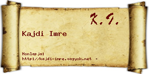 Kajdi Imre névjegykártya